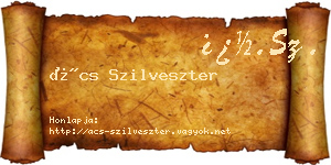 Ács Szilveszter névjegykártya