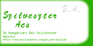 szilveszter acs business card