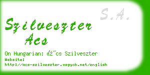 szilveszter acs business card